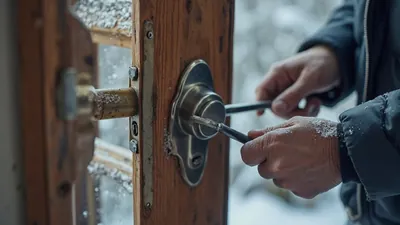 A Frozen Lock in Winter
